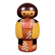 Sosaku Kokeshi colorée par Bitoku, Japon, 1970s