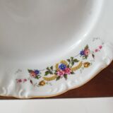 Assiettes à dessert et plat porcelaine fleurs service à dessert