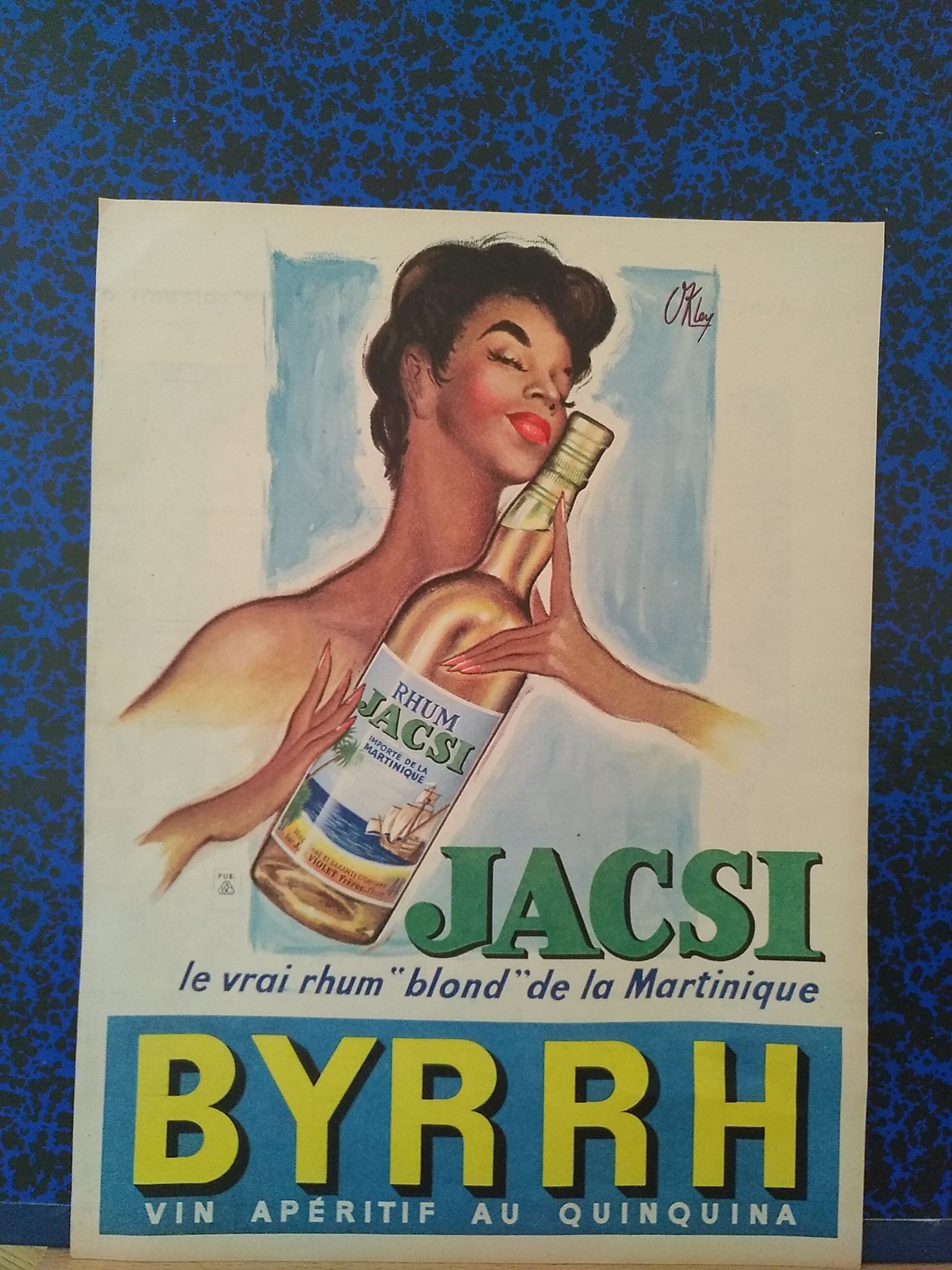 Une publicité papier Rhum