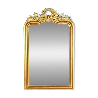 Miroir en Bois Doré, style Louis XVI – 2ème Partie XIXe