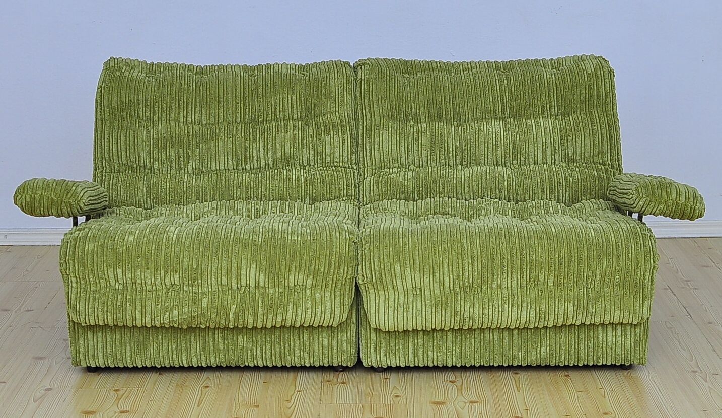 Mid-century two-seater modular sofa from the 1970s.