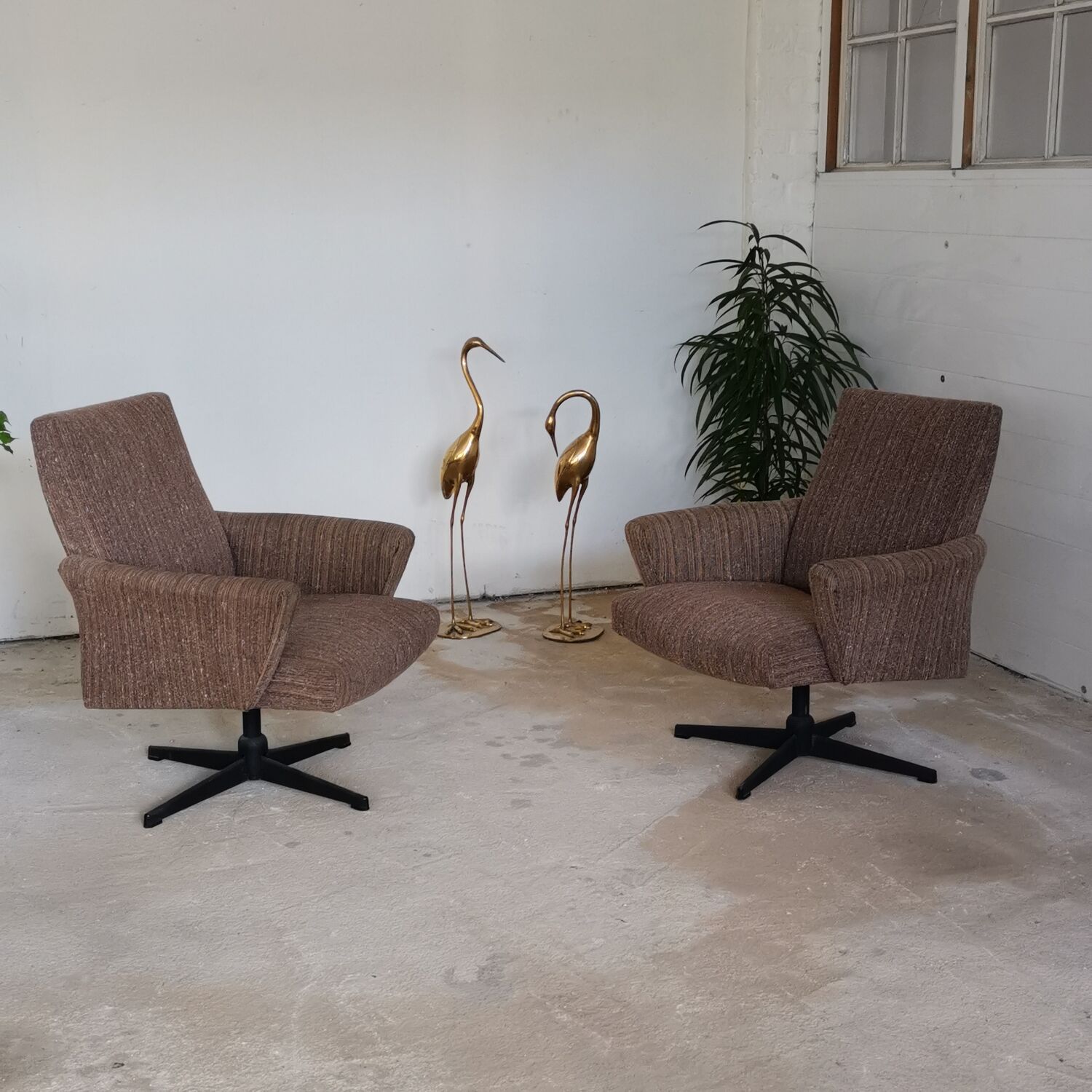 Pair of Czechoslovak swivel chairs year 70