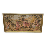 Large antique tapestry "country breakfast"