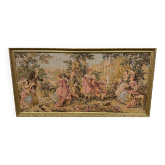 Large antique tapestry "country picnic"