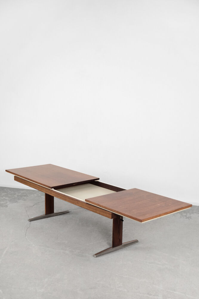 German rosewood adjustable table from e.m.ü, 1960s