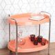 Desserte table roulante orange