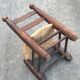 Low chair oak and straw vintage 1950