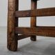 19th Century Spanish Hand-Carved oak Side Chair with Velour Seat