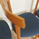 Set of 4 Calligaris Dining Chairs: Mid-Century Italian Design, Blue Fabric