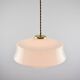 Vintage Mid-Century Modern White Glass Pendant Lamp