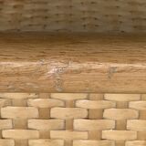 Vintage rattan and woven wicker chest of drawers 1970