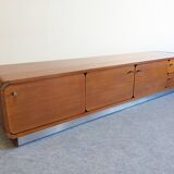 Low Space Age teak sideboard from the 60s/70s