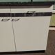 Buffet bahut de cuisine en formica marbre noir - vintage
