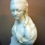 Bust countess of barry patinated in staff