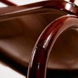 MK8961 Restored beech rocking chair by Gustav Siegel for Jacob & Josef Kohn