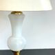 Chic lamp in opaline glass and vintage brass