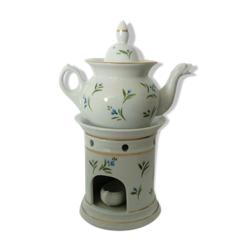 Tisaniere en porcelaine decor aux bleuts