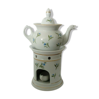 Tisaniere en porcelaine decor aux bleuts