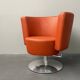 Fauteuil pivotant Circo en cuir rouge par Peter Maly pour Cor, Allemagne, années 1990