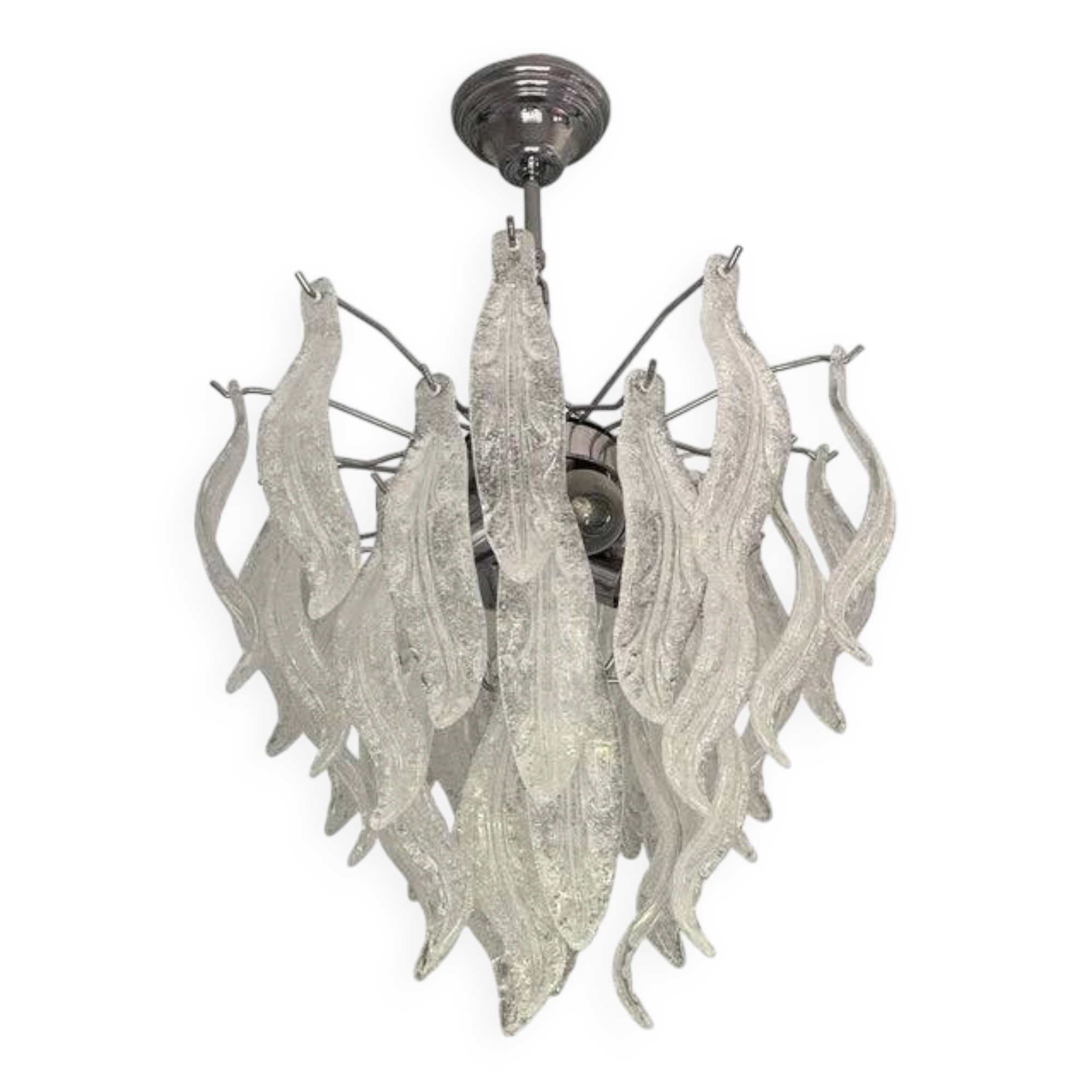 Leafes Murano Glass Chandelier in Vintage Style