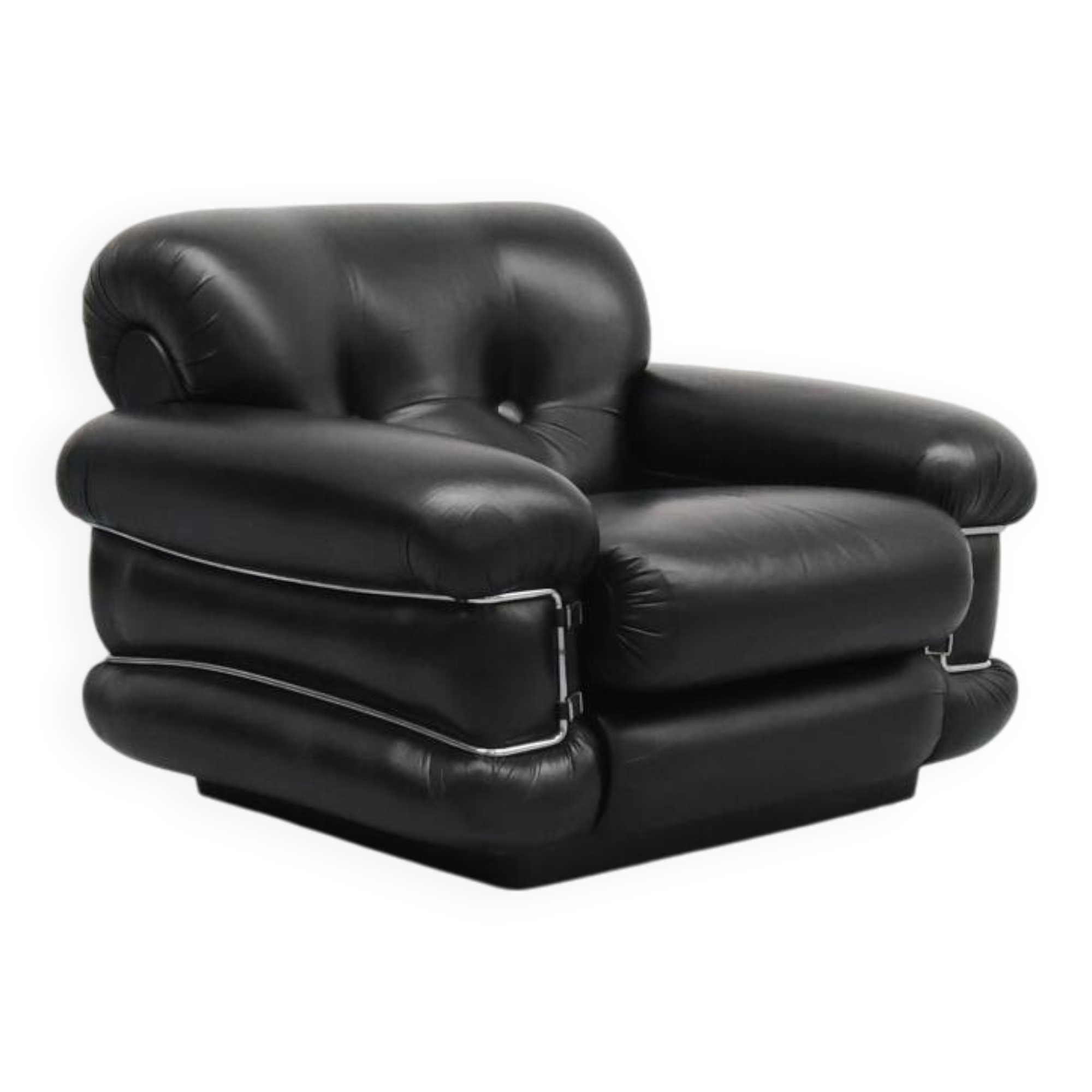 Fauteuil Pompon italien par Ceriotti 1970