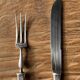 Alfénide cutting service consisting of a fork and a knife L27