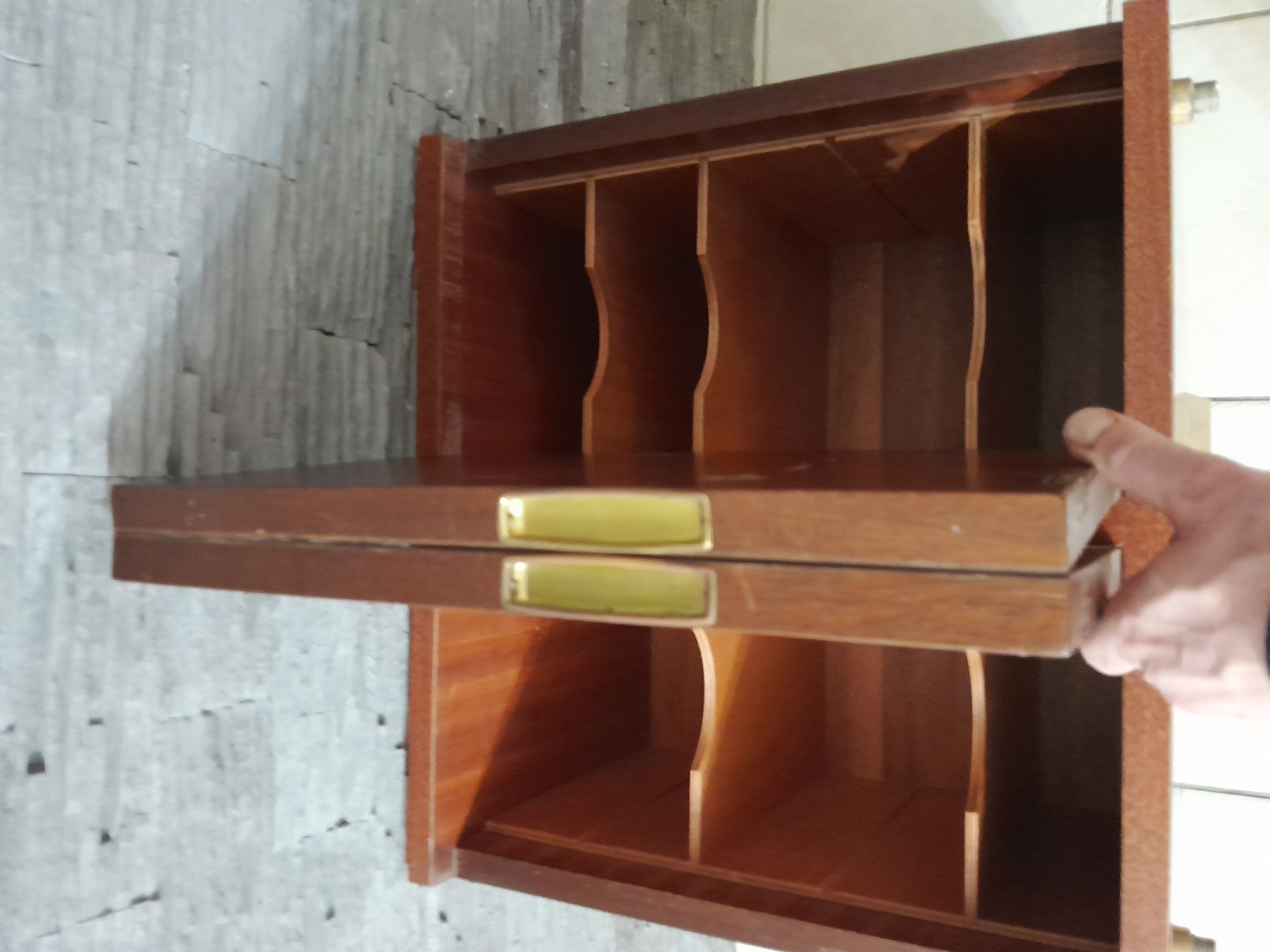 Furniture of trade store back desk teak vintage box doctor