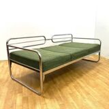 Canapé chromé Bauhaus par Slezák, Tchécoslovaquie, années 1930