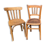 Lot of 4 mismatched bistro chairs