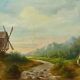 Huile sur Toile « Le Moulin » de N. Okolowicz – Début XXe