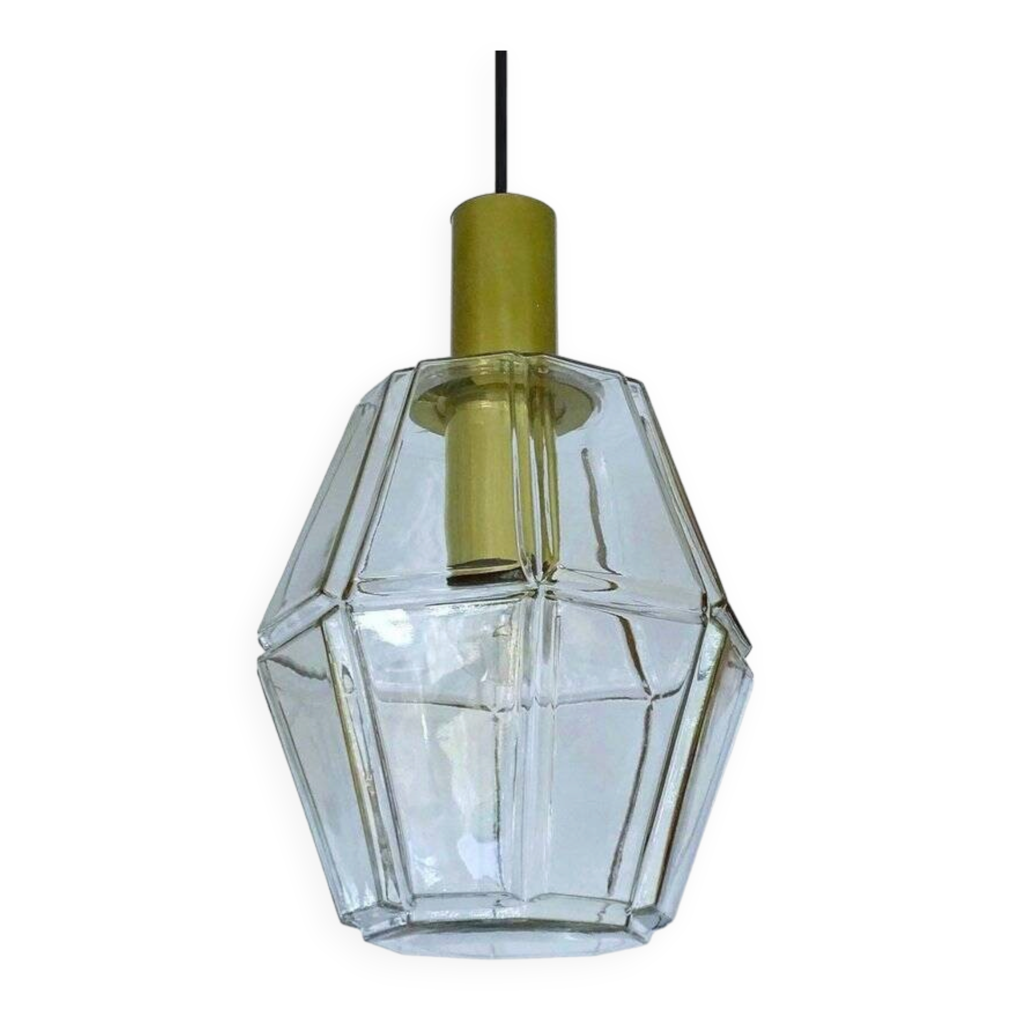 Vintage Apace Age Limburg Glass Pendant Light
