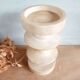 Turned wooden candle holder