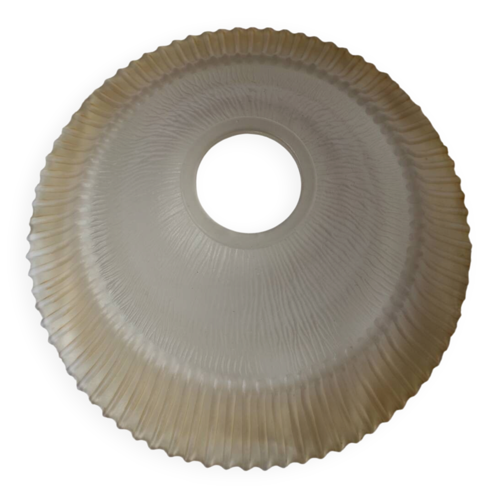 Bicolour glass bowl-shaped lampshade