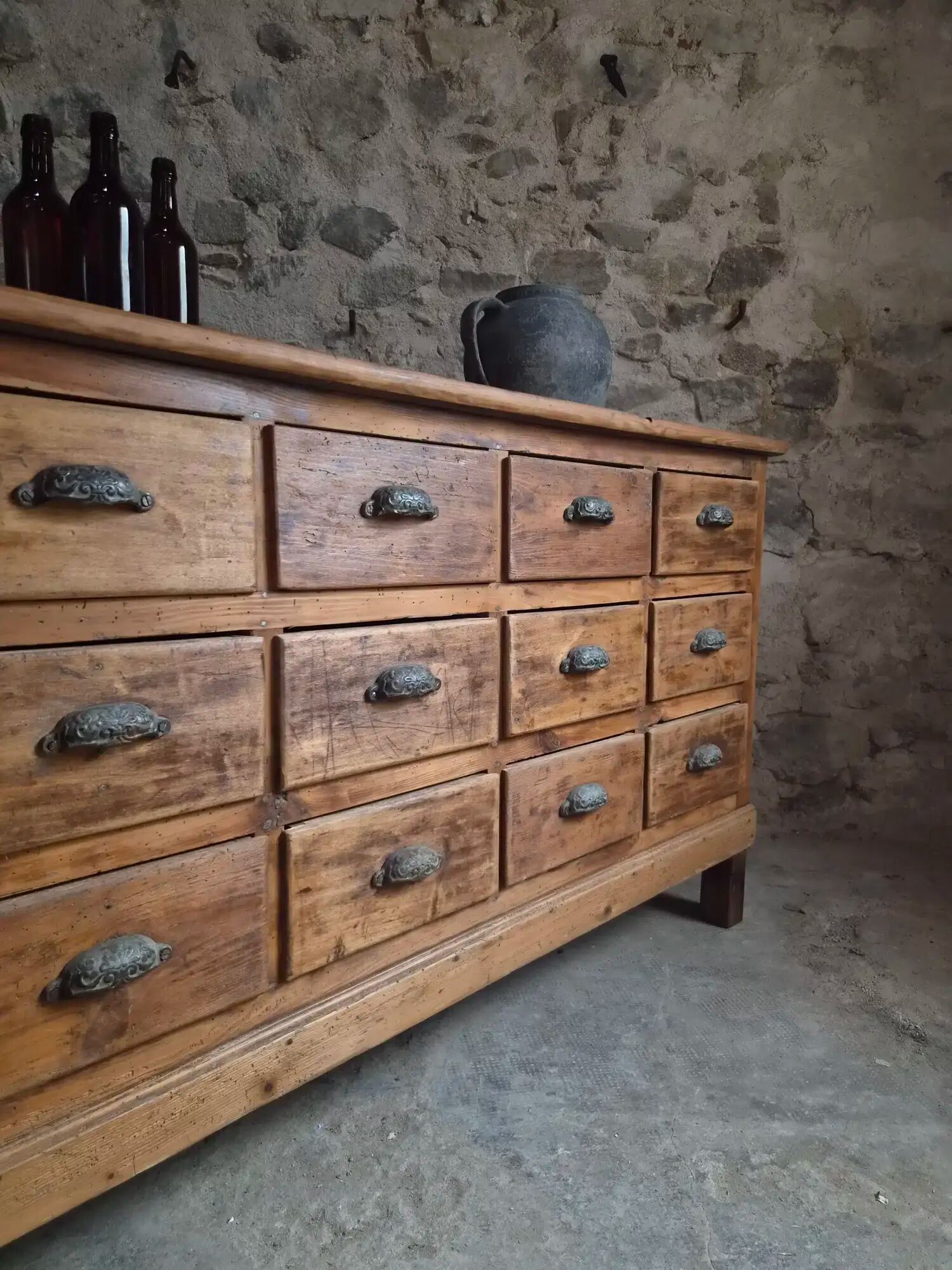 Antique shop counter with 12 drawers / kitchen island