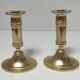 Pair of solid scandinavian danish handmade brass candle holders vintage