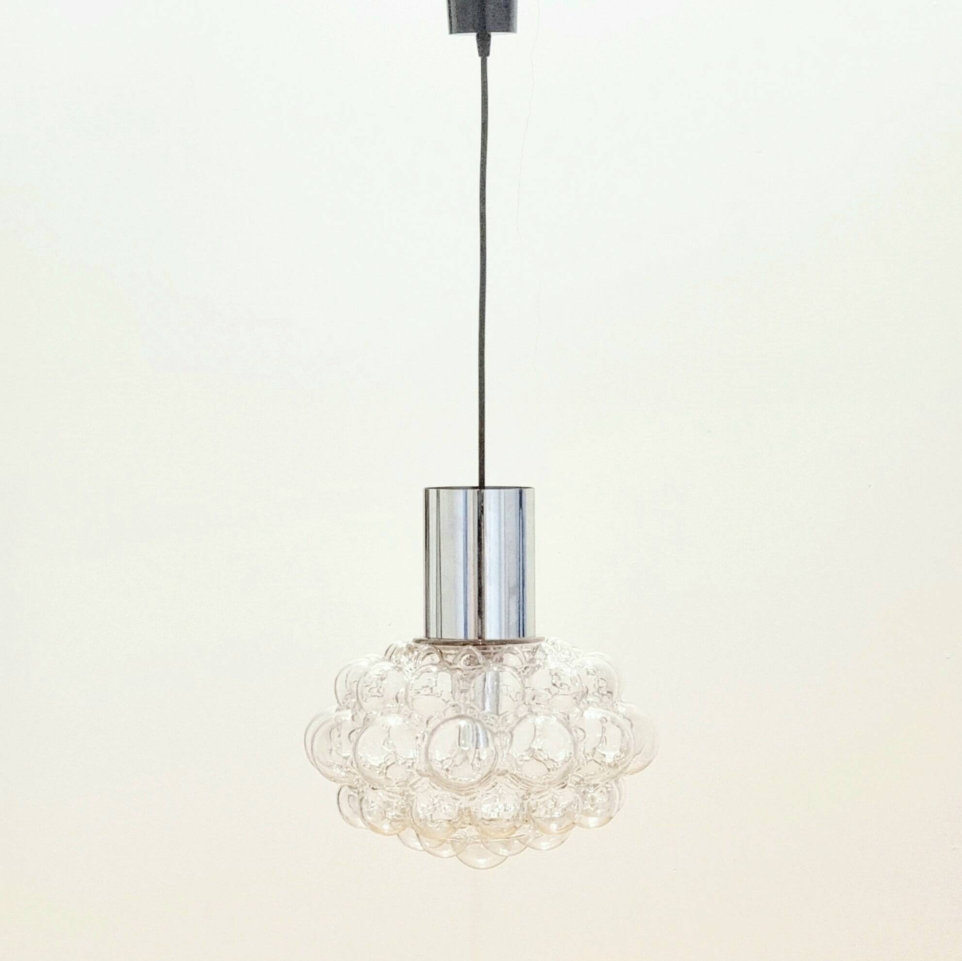Large Mid Century Glass Ceiling Light by Helena Tynell for Limburg, 1960s