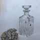 Chiseled crystal carafe