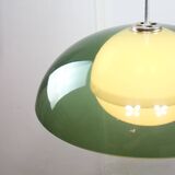 Italian Space Age Green Pendant Lamp in Acrylic Glass, 70s