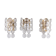 Crystal Wall Lamps set of 3 by J.T. Kalmar, 1960s