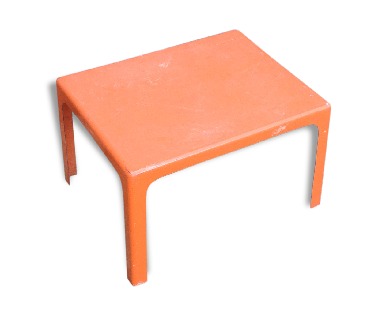 Coffee table orange fiberglass