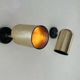 Pair of vintage adjustable brass wall lights, Italy 1970