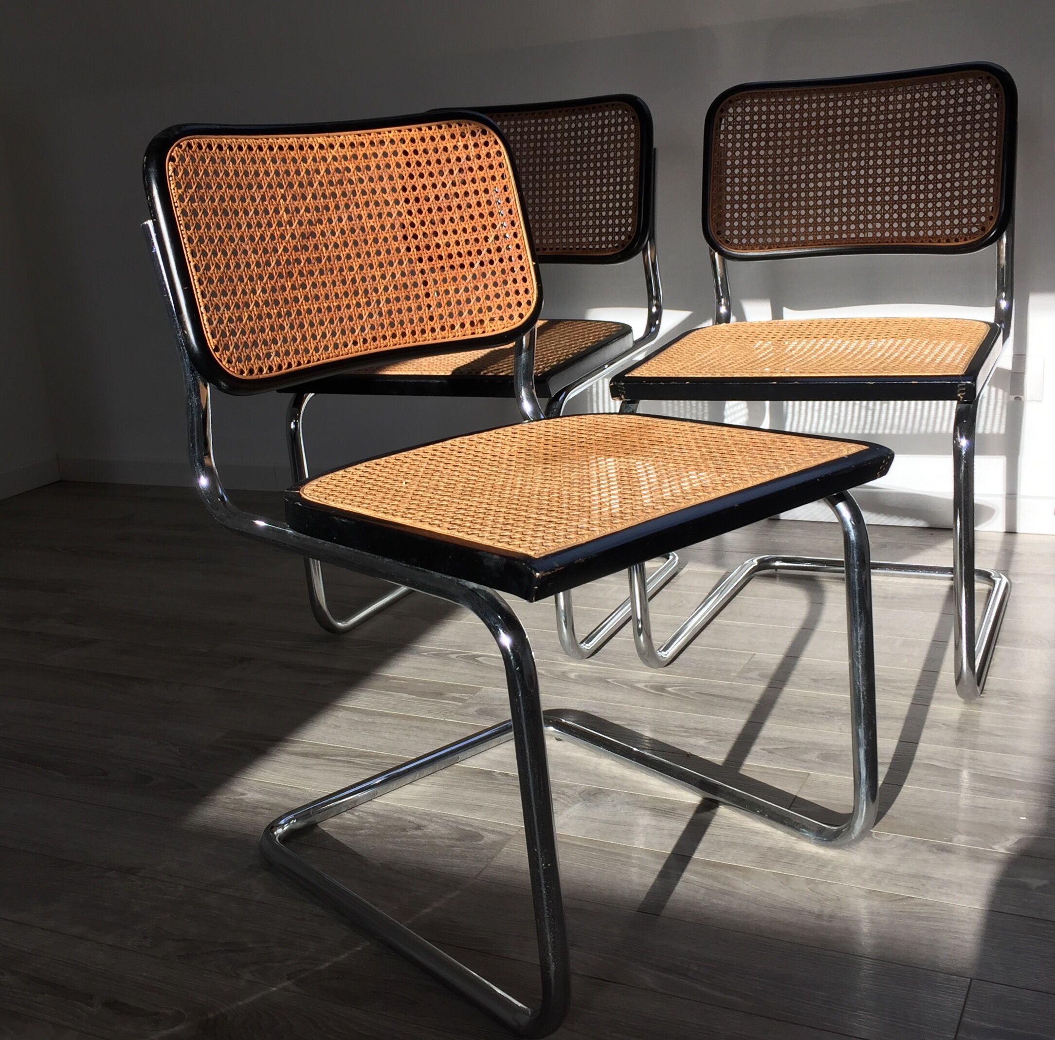 Trio de chaises Marcel Breuer