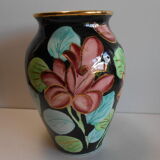 Vase polychrome vallauris jtf floral 50
