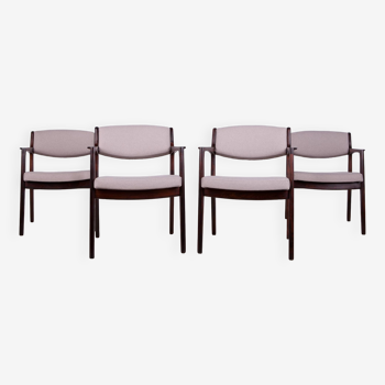 Fauteuils en Palissandre par Erik Buch pour Ørum Møbelfabrik, 1960s, Set de 4