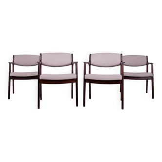 Rosewood Armchairs by Erik Buch for Ørum Møbelfabrik, 1960s, Set of 4