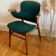 Vintage Scandinavian armchair in green velvet