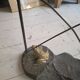 glass and bronze coffee table Jansen
