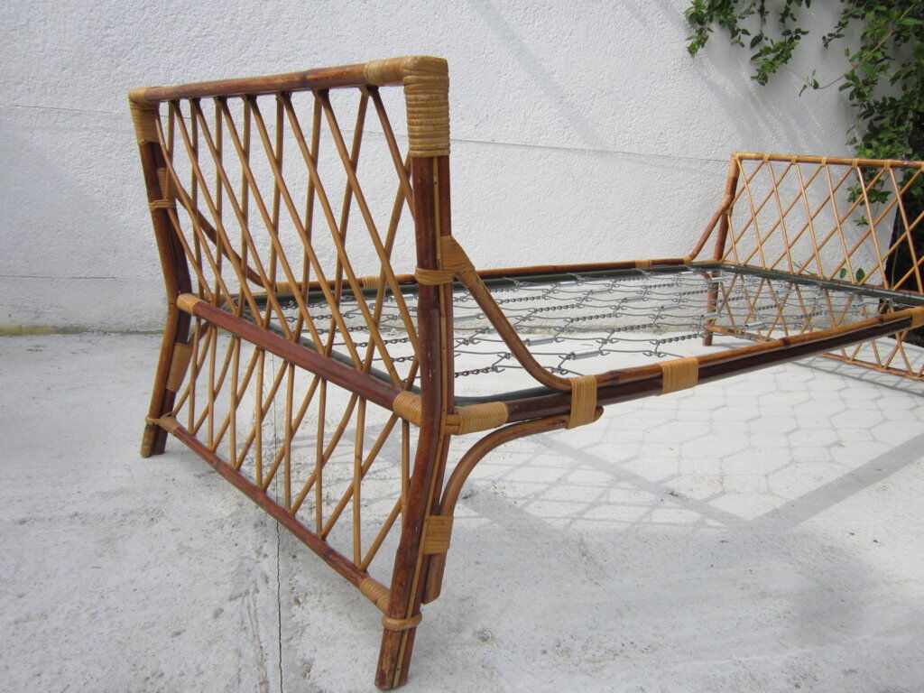 Bed with drawer rattan bed