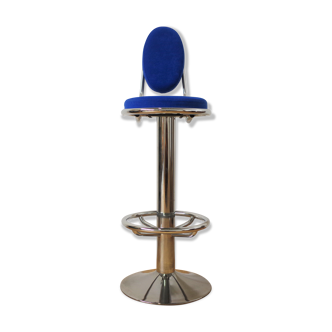 Tabouret chromé pivotant, années 90