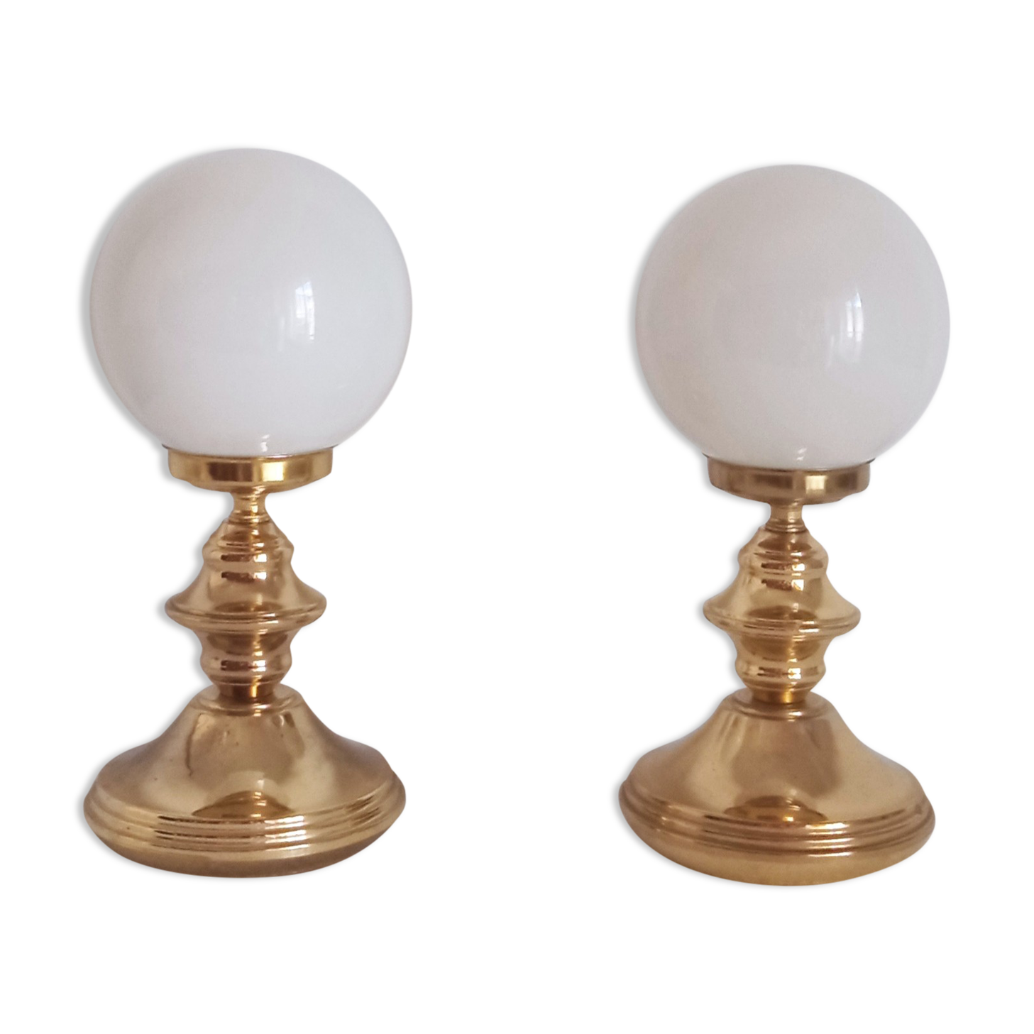 Pair of golden lamps